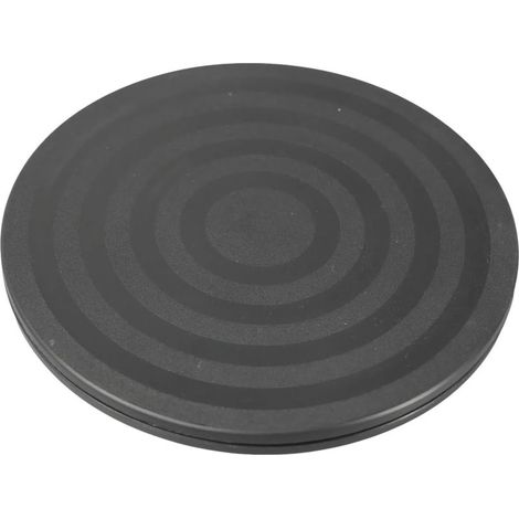 Plateau tournant universel noir avec support rotatif à 360 degrés et roulements à billes, adapté aux téléviseurs, ordinateurs, travaux manuels, décorations de gâteaux, 20 cm de large.