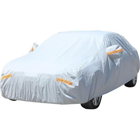 Car cover full garage car tarpaulin waterproof hatchback car covers, full garage waterproof car full garage tarpaulin for dust sun UV antifreeze all weather (XXXL)