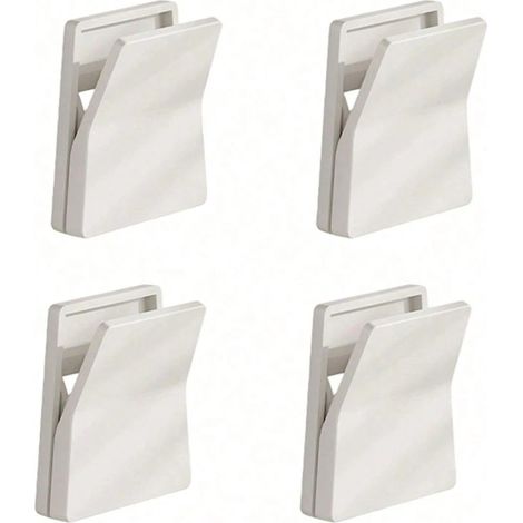 Ensemble de rangement mural sans perçage, mix noir et blanc (4 pièces), organisateur multifonction pour dentifrice, gants et pinces (1/4)