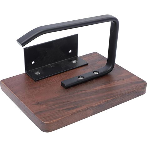 Porte-papier toilette Free Punch 16 pouces en bois de noyer noir (1/5)