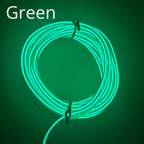 (Clé USB 5 m - Verte) Lampe d'ambiance intérieure de voiture, éclairage de porte d'accueil, bande LED, câble, tube, USB, néon pour plaque allume-cigare, éclairage pour véhicule 12 V (1/4)