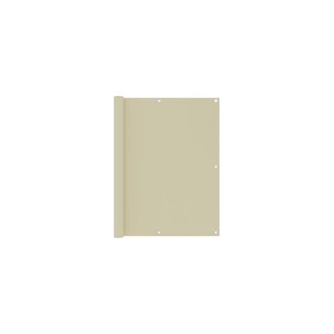 Biombo para balcón, color crema, 120 x 500 cm, tela Oxford - Crezuo (1/4)