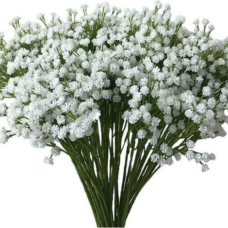 9 weiße künstliche Schleierkrautzweige – Fake Air Girl, dekorative Füllblumen für Blumensträuße und Tafelaufsätze (1/5)
