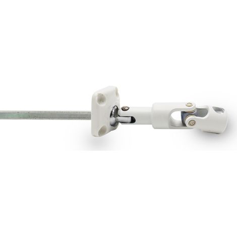 Store Menuiserie – Sortie de caisson pour volet roulant à manivelle – Carré 6 mm – Longueur 175 mm – Acier zingué – Angle 30° pour installation optimisée