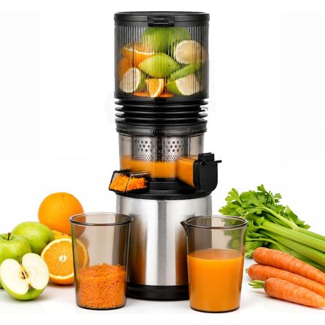 Extracteur de Jus Fruits et Légumes, Fruits Entiers Sans Découpe, Goulotte XXL 158 mm, Extraction Lente à Froid, Facile à Nettoyer, 2 L, Moteur Silencieux 45 dB, Idéal Famille (1/5)