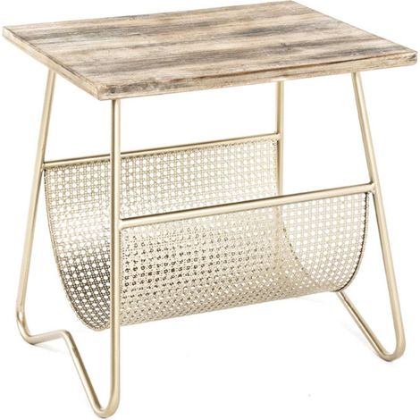 Table d'Appoint Design "Porte Revues" 51cm Or (1/4)