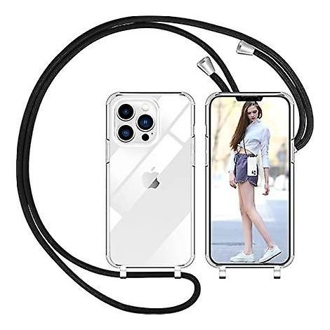 nupacknn Hülle mit Trageband für iPhone 13 Pro, transparente, verstellbare Handyhülle mit Halskettenfunktion, tragbare Hülle mit Trageband, Rundumschutz für Ihr iPhone (1/5)