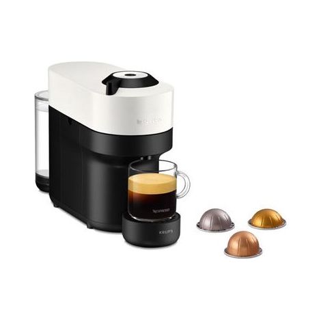 Cafetière à dosette Krups Nespresso Vertuo Pop YY4889FD 1260 W Blanc coco