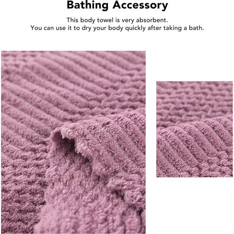 Hochwertiges Strand- und Badetuchset mit Glücksbringer-Muster, Strandtuch aus Korallenfleece, saugfähig, für den täglichen Gebrauch, Geschenkidee, rosa. (1/5)