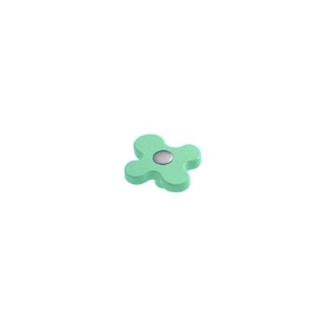 Ouvre&Déco – Bouton de meuble en acrylique translucide vert de 42x38 mm, TREFLE