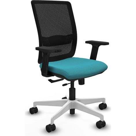 Chaise de bureau piqueras y crespo Haches noir base blanche (1/2)