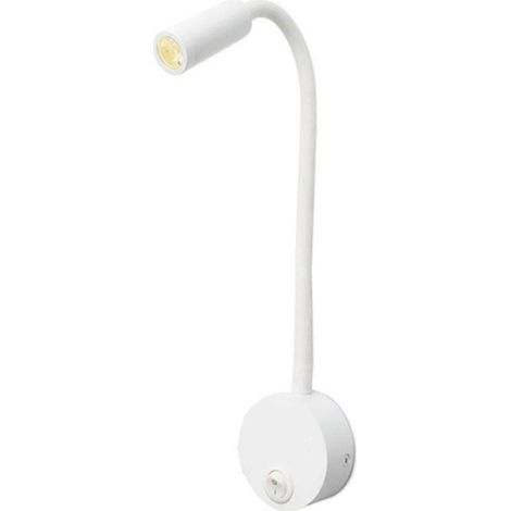 Lampe murale LED 3W blanc chaud 3000K à col de cygne, câblage AC85-265V, lampe de chevet avec spot orientable et rotatif C (1/5)