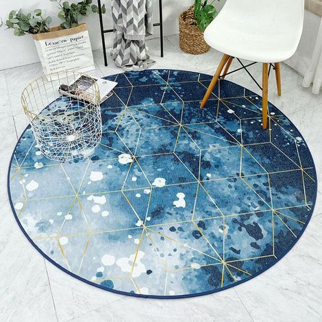Washable Round Decorative Rugs Fluffy Area Rugs Large Protective Pads Children's Rugs for Living Room Bedroom Child Play Mat Bebe Nursery Rug 80cm (1/5)