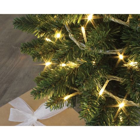 Guirlande lumineuse de Noël 192 LED blanc chaud 16 m câble argent (1/3)