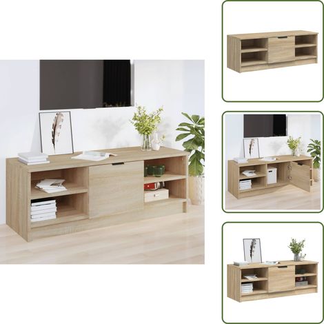 TV-Schrank mit Fach - vidaXL TV-Schrank Sonoma-Eiche 102x35,5x36,5 cm Holzwerkstoff - TV-Schrank mit Ablage