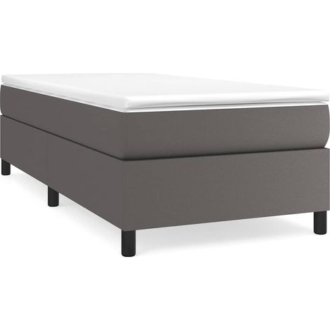 Maison Exclusive - Boxspringbettgestell Grau 90x200 cm Kunstleder (1/5)