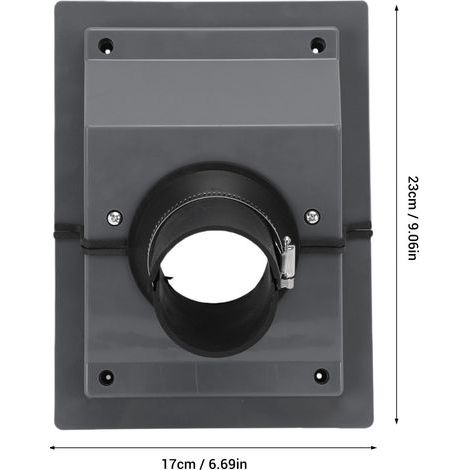 Kit de protection pour passage murale de climatisation split – couvercle plastique gris avec joint souple (1/4)