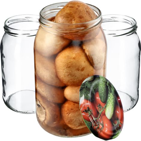KADAX Weckgläser 900 ml, Sturzglas zum Einlegen, Einkochgläser für Schraubdeckel, Einmachglas verwen (1/5)