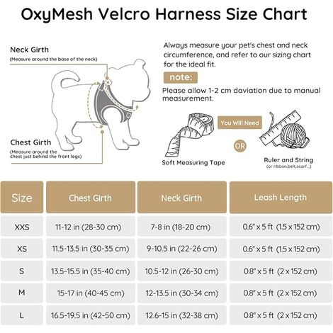 Harness for Small Dogs and Puppies with Leash, Adjustable No Strangulation, Breathable Mesh, Reflective Strip, Khaki, Size XXS (1/4)