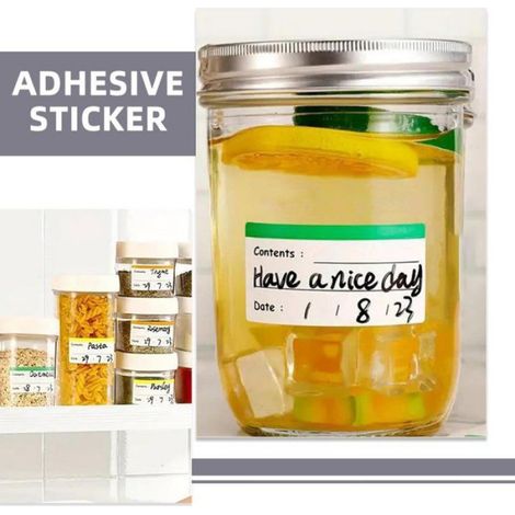Étiquettes Congélateur - Papier Imperméable - Pour Aliments Surgelés Réfrigérateur Bocaux - 300 Pièces (1/5)