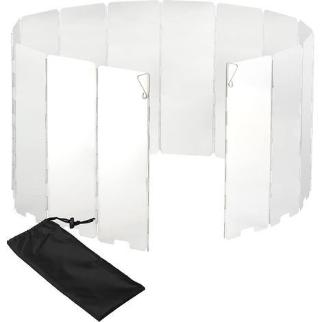 Lot de 14 pare-brises pour réchaud de camping, pare-brise à gaz pliable, portable pour le camping (1/5)