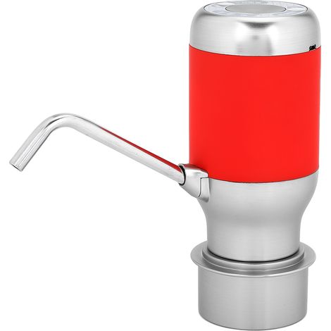 Elektrische Trinkwasserflaschenpumpe für den Heim- und Bürogebrauch mit USB-wiederaufladbarem Spender (Rot 70T) (1/2)