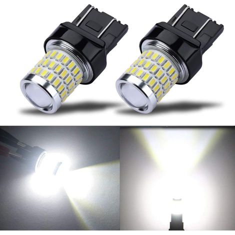 7443 7440 T20 W21/5W Super Bright LED Bulbs, 12V 24V Xenon White, for Turn Signal Reverse Brake Tail Stop Parking RV Lights (Pack of 2) (1/5)