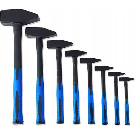 Set di 8 martelli in fibra di vetro da 27,5-40 cm, 100-1500 g, Kraft&Dele (1/4)