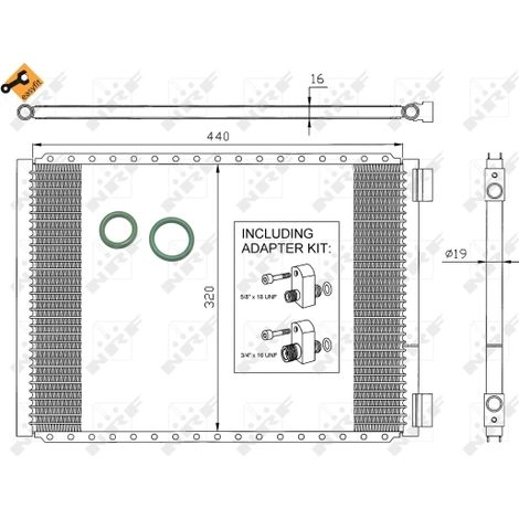 Condenseur, climatisation NRF 35952