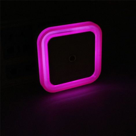 Luce di sicurezza colorata per camerette bambini che si accende automaticamente al buio - Colore: Rosa (1/4)