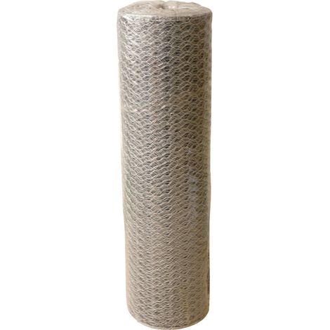 Rejilla de triple torsión galvanizada malla 40 mm H 0,50 x L 10 m - Filiac
