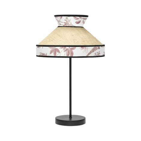 Große Tischlampe "Constantinople" Ø30x61cm 1xE27 (Glühbirne nicht enthalten) beige und rot