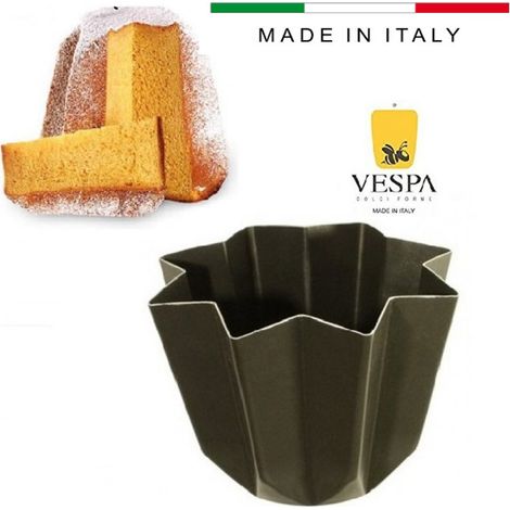 Stampo Forma per Dolci Pandoro Panettone Natale Antiaderente 800 gr 22 cm Vespa (1/5)