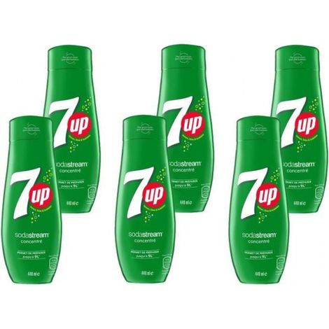 Machine a Soda Concentrés SODASTREAM - Lot de 6 concentrés 7UP - Jusqu'a 54L de boissons - 440ml