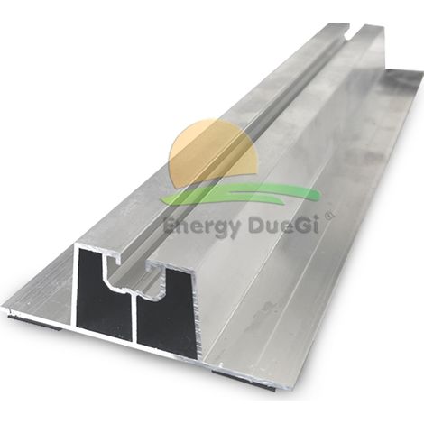 Profilo di montaggio in alluminio per tetti in lamiera completo di nastro EPDM, lunghezza 330 mm (1/5)