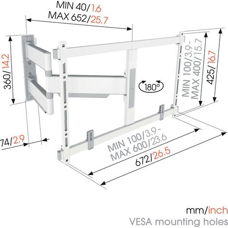 Vogel´s TV-WANDHALTERUNG TURN 40-77Z (TVM5645W ELITE WS) (1/2)