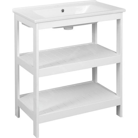 Aqualine Etide - Meuble lavabo 715x850x440 mm, blanc mat ET720 (1/5)