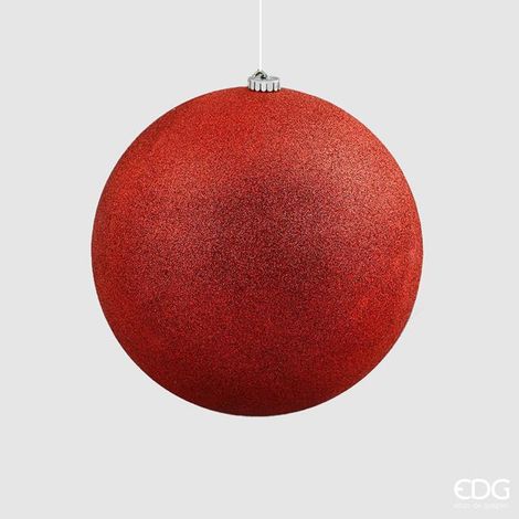 EDG Palla Di Natale Poly Glitter Rosso 20 Cm (1/2)
