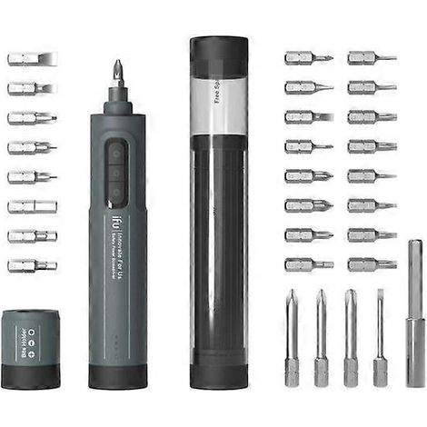 Kit de tournevis électrique iFu BS1 Plus avec 29 embouts, chargement USB-C, 3 vitesses, batterie 1000 mAh, pour l'électronique et plus encore (1/5)