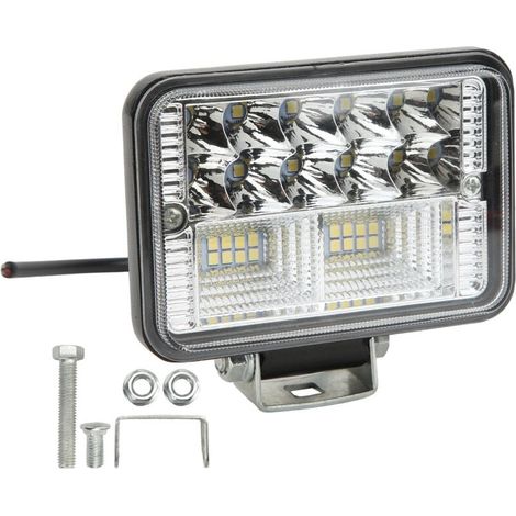 Projecteur LED carré de 4,3 pouces, étanche IP67, résistant aux chocs, dissipateur de chaleur pour camions SUV hors route. (1/4)