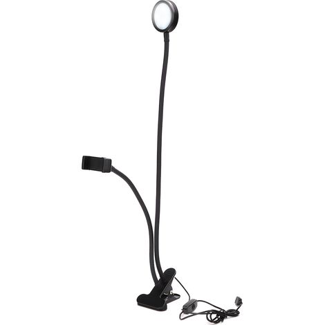 Lampe LED pliable à pince haute luminosité pour tatouage et nail art, réglable (noire) (1/5)