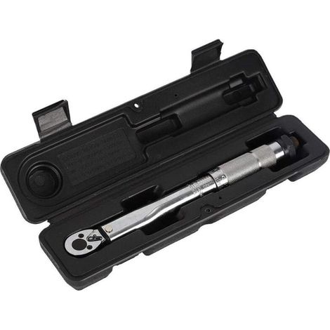 Clé dynamométrique 1/4 voiture 5-25 Nm changement de pneu vélo moto vélo clé dynamométrique outil de réparation clé à cliquet avec étui