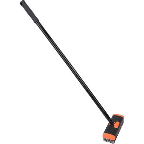 Lot de 3 brosses 3 en 1 multifonctions à long manche pour le nettoyage du jardin : mousse, pavés, terrasse et jardin (1/5)
