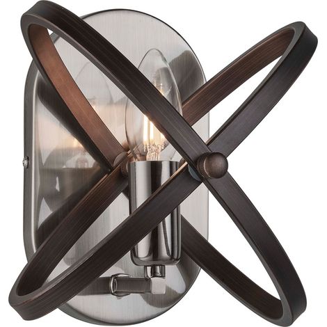Searchlight Hoopla - Applique a 1 candela in peltro, nero, attacco E14 (1/5)