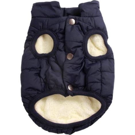 Veste Pour Chien - Doublure Polaire 2 Couches - Imperméable Au Vent Pour Hiver Froid - Fermeture Snap Métal - Taille XS (1/5)