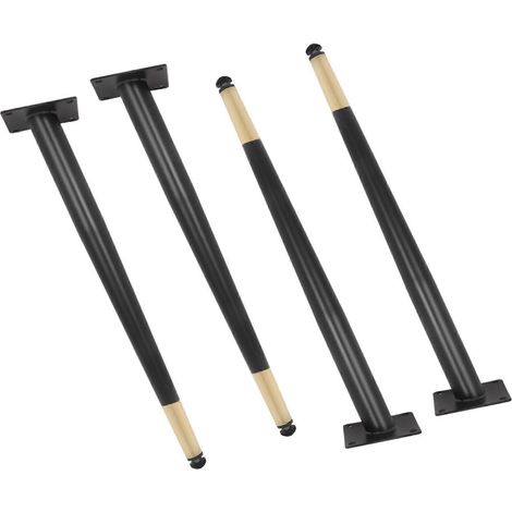 Ces pieds de meubles robustes en métal présentent une forme fuselée et conviennent aux tables, canapés et armoires. Ils sont faciles à installer. (1/5)