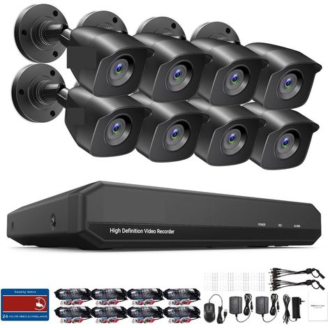 Système de caméra de sécurité à domicile 8CH 1080N DVR système de vidéosurveillance 4/8 pièces 1080P 2.0MP caméras de sécurité IR extérieur IP66 Kit de Surveillance vidéo détection de mouvement ( Size (1/5)