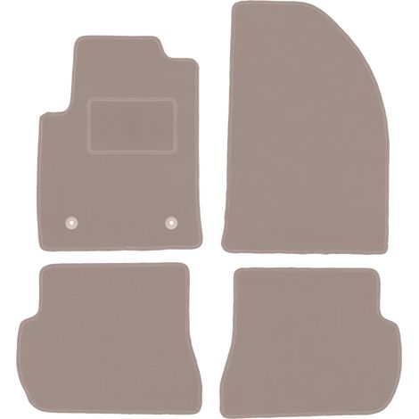 Tappetini auto in velluto per: Ford Fiesta MK6 hatchback (2002-2010) beige