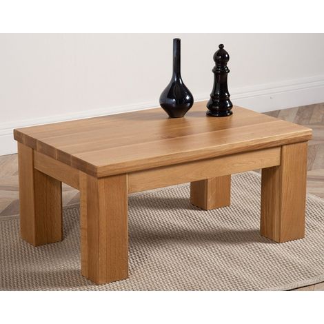 Dakota Chunky Oak Small Coffee Table for Living Room (1/4)