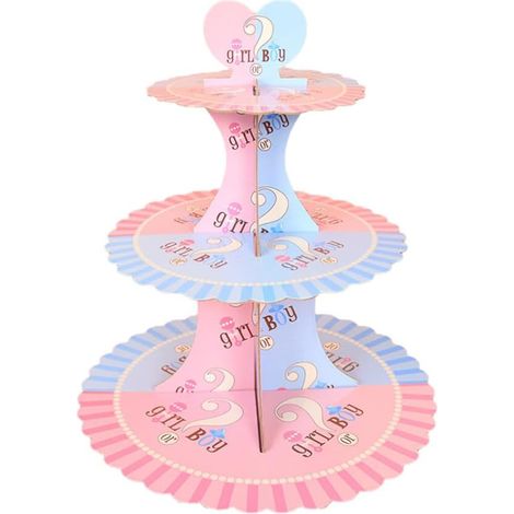 Alzata per cupcake in cartone, torre da dessert, espositore per torte, decorazione per matrimoni, compleanni, baby shower, feste (1/5)